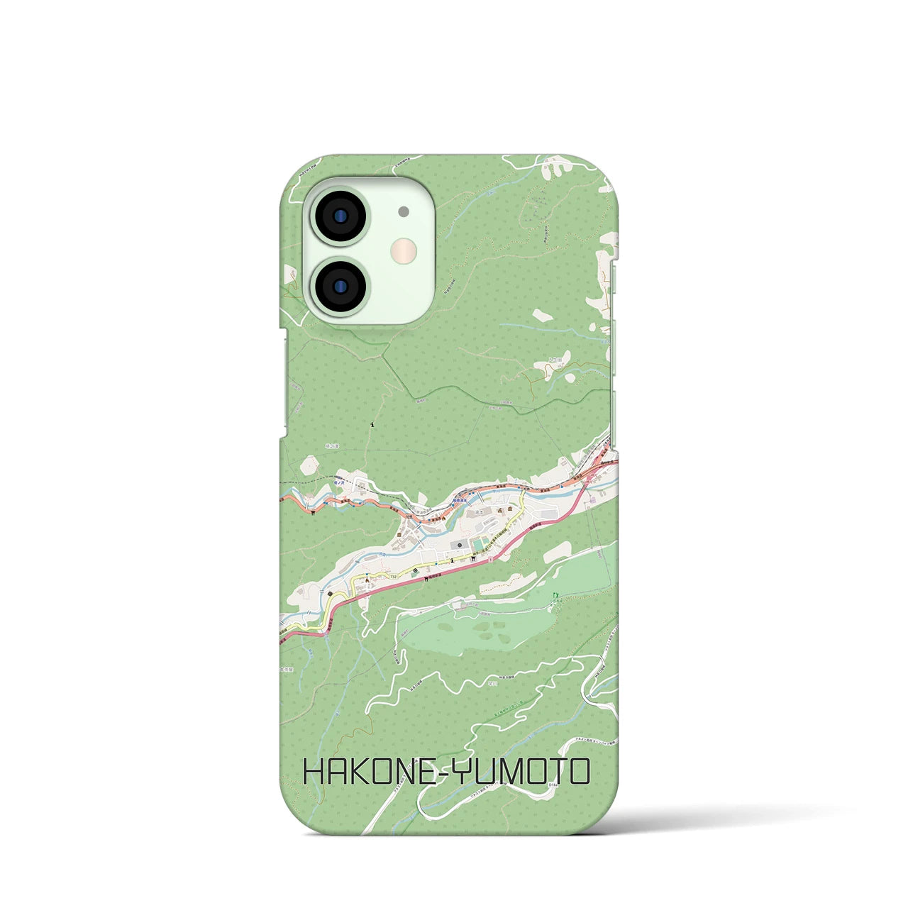 【箱根湯本(神奈川県)】地図柄iPhoneケース(バックカバータイプ)