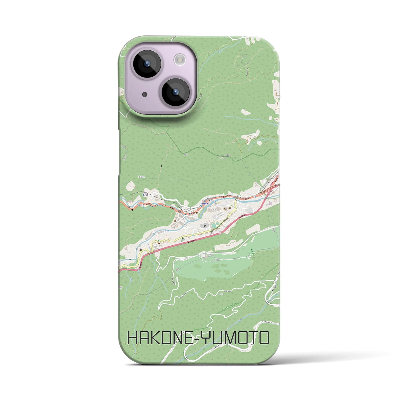 【箱根湯本(神奈川県)】地図柄iPhoneケース(バックカバータイプ)