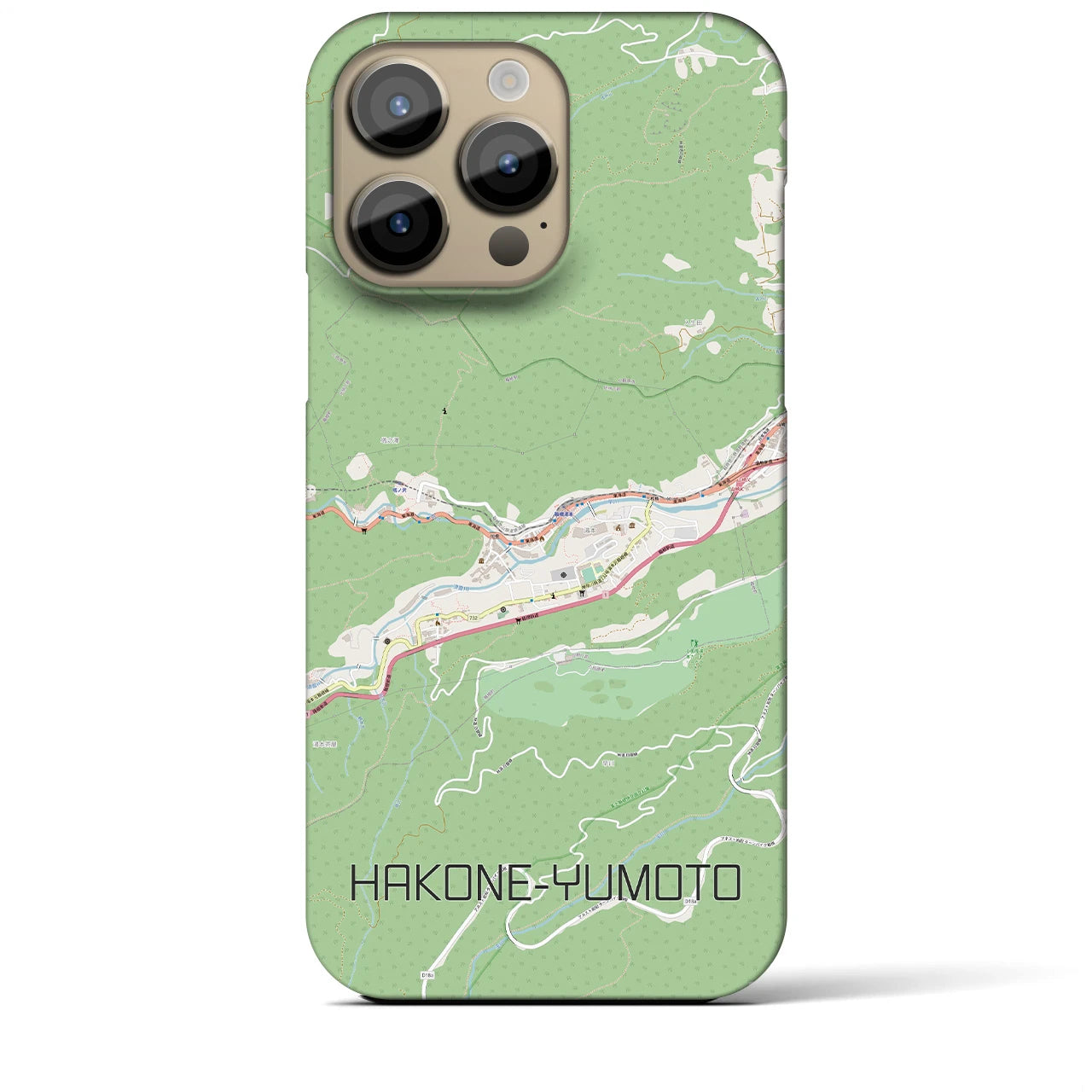 【箱根湯本(神奈川県)】地図柄iPhoneケース(バックカバータイプ)