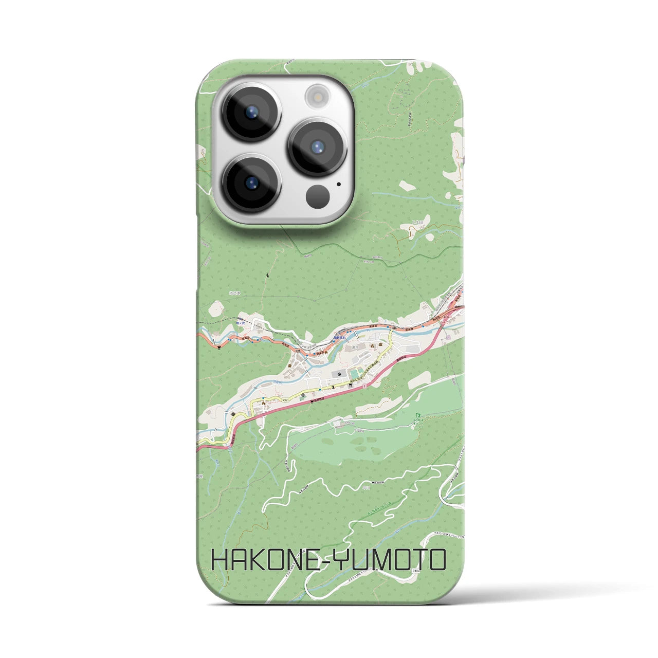 【箱根湯本(神奈川県)】地図柄iPhoneケース(バックカバータイプ)