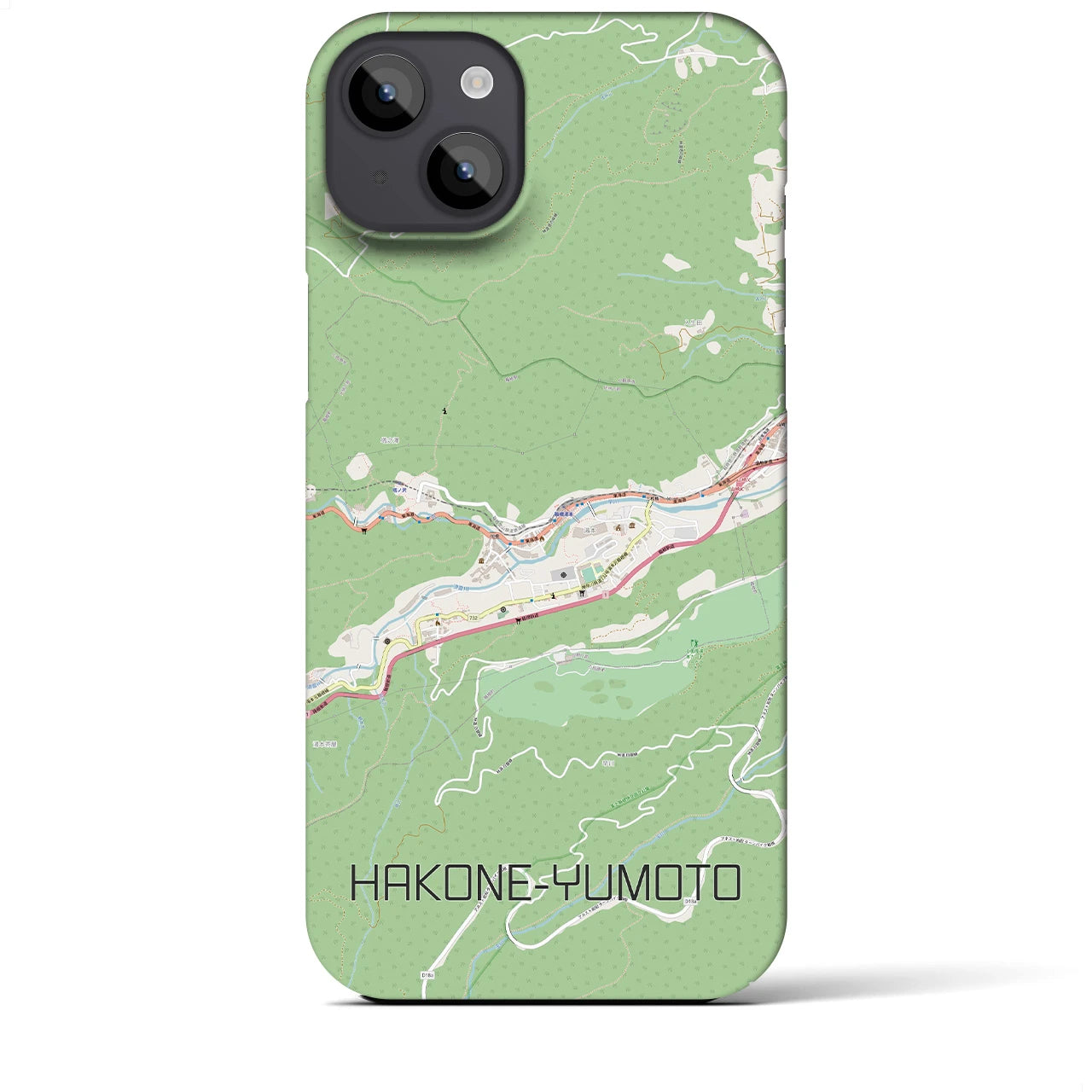 【箱根湯本(神奈川県)】地図柄iPhoneケース(バックカバータイプ)