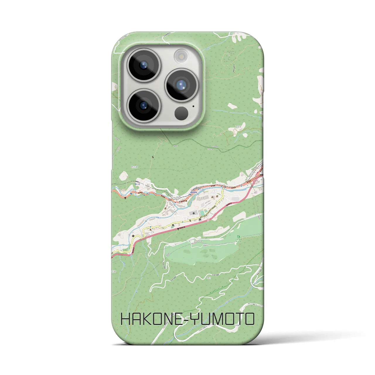 【箱根湯本(神奈川県)】地図柄iPhoneケース(バックカバータイプ)
