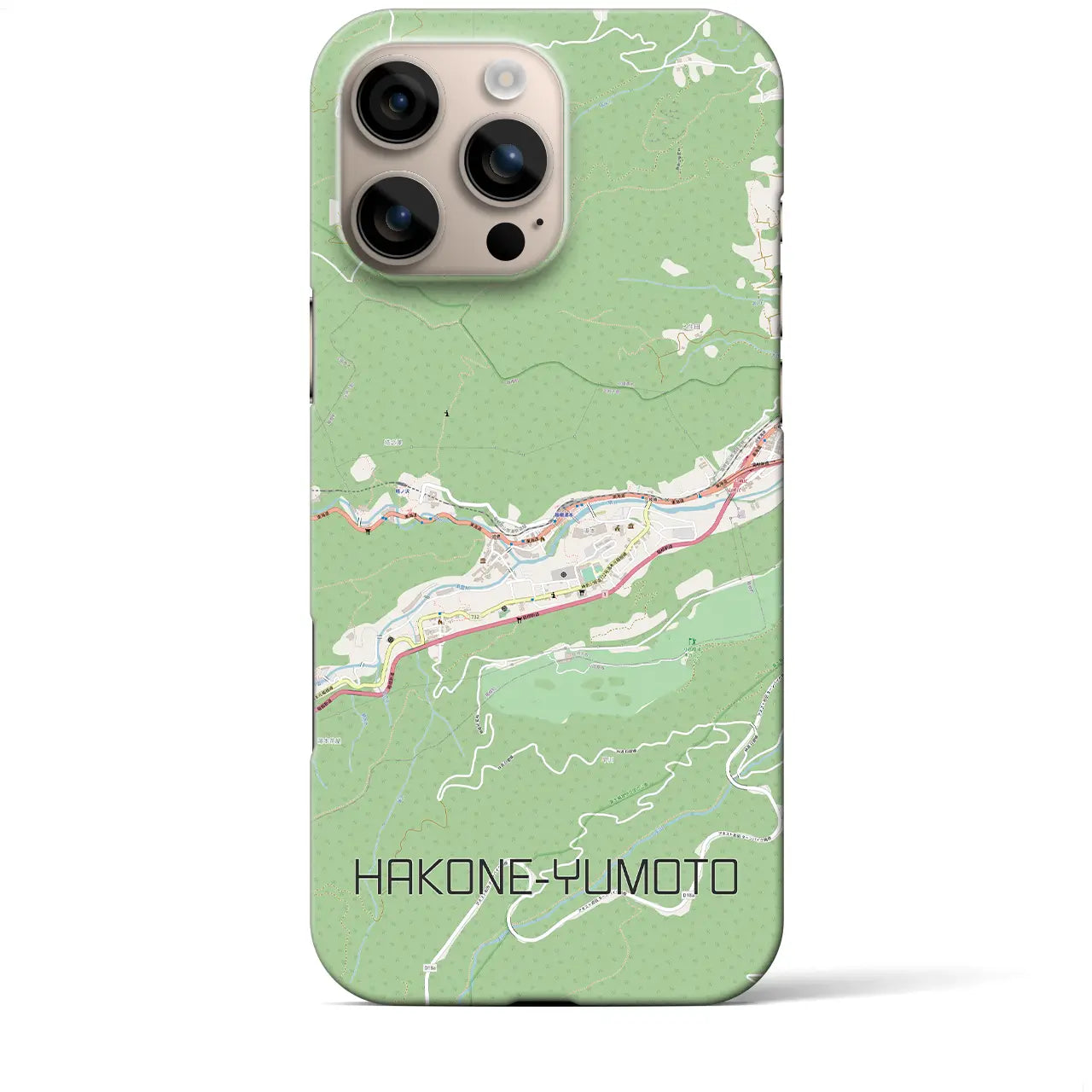 【箱根湯本(神奈川県)】地図柄iPhoneケース(バックカバータイプ)