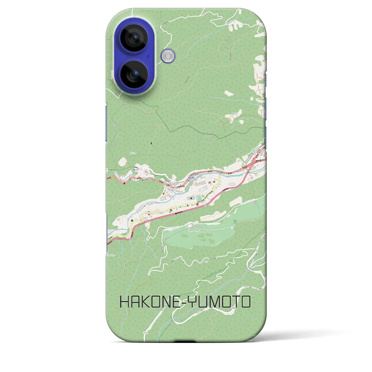 【箱根湯本(神奈川県)】地図柄iPhoneケース(バックカバータイプ)