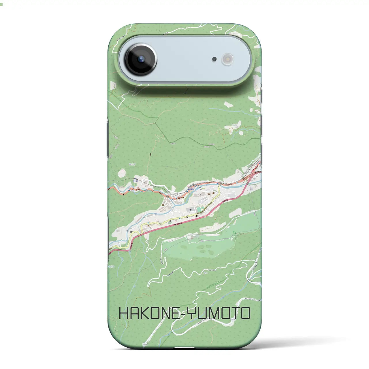 【箱根湯本(神奈川県)】地図柄iPhoneケース(バックカバータイプ)