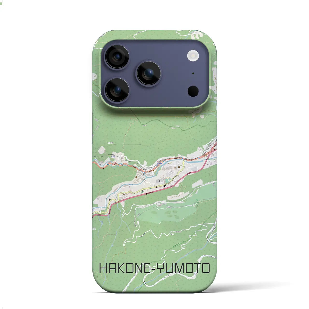 【箱根湯本(神奈川県)】地図柄iPhoneケース(バックカバータイプ)