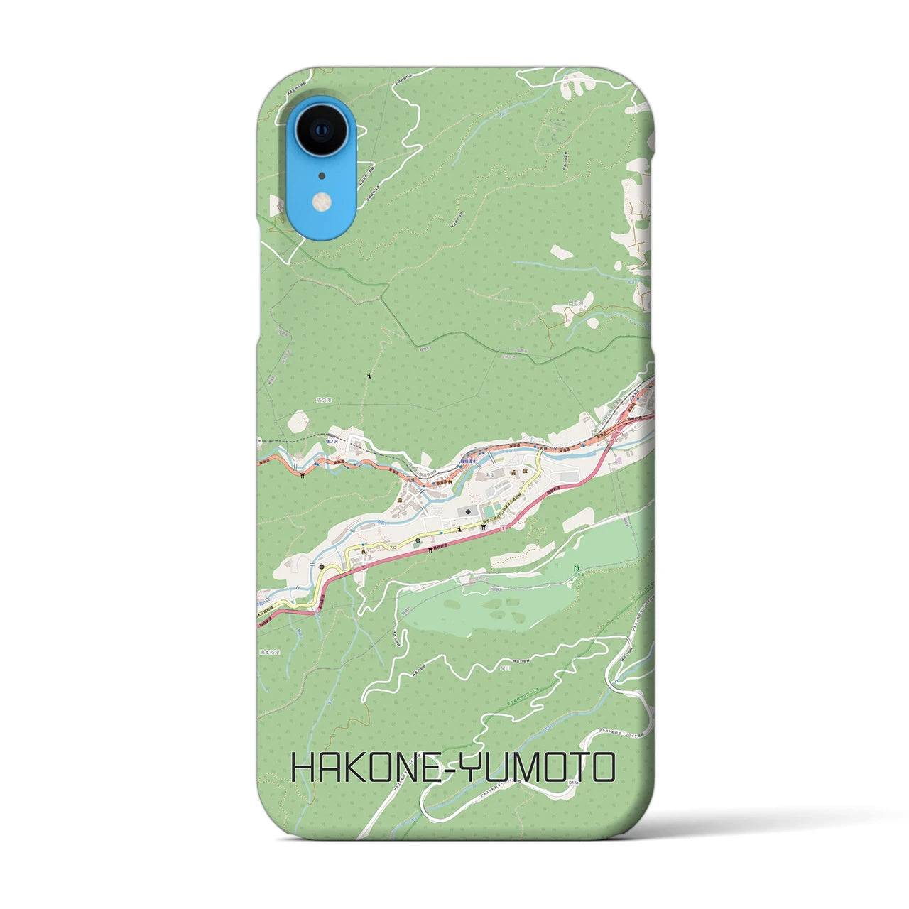 【箱根湯本(神奈川県)】地図柄iPhoneケース(バックカバータイプ)