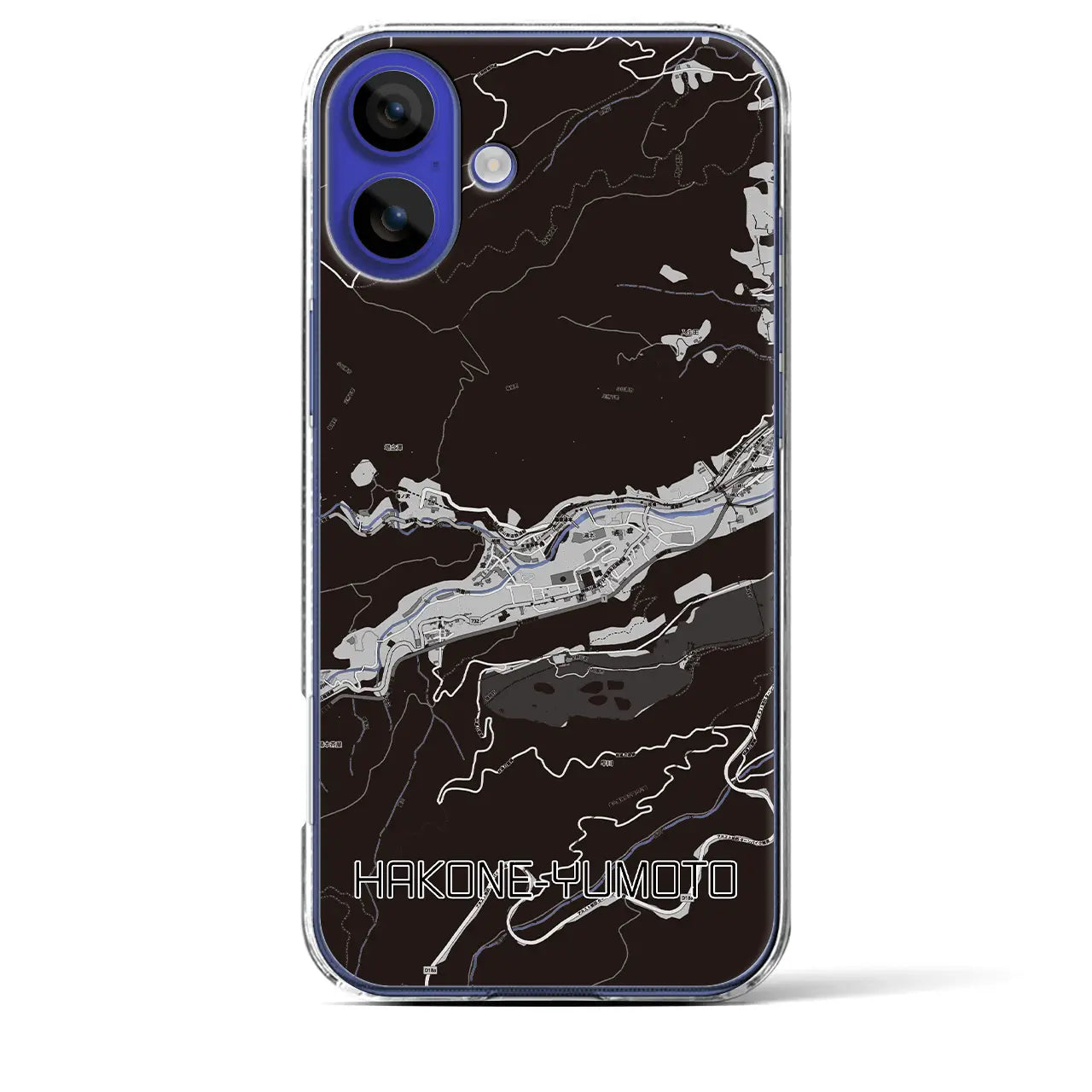 【箱根湯本(神奈川県)】地図柄iPhoneケース(クリアタイプ)