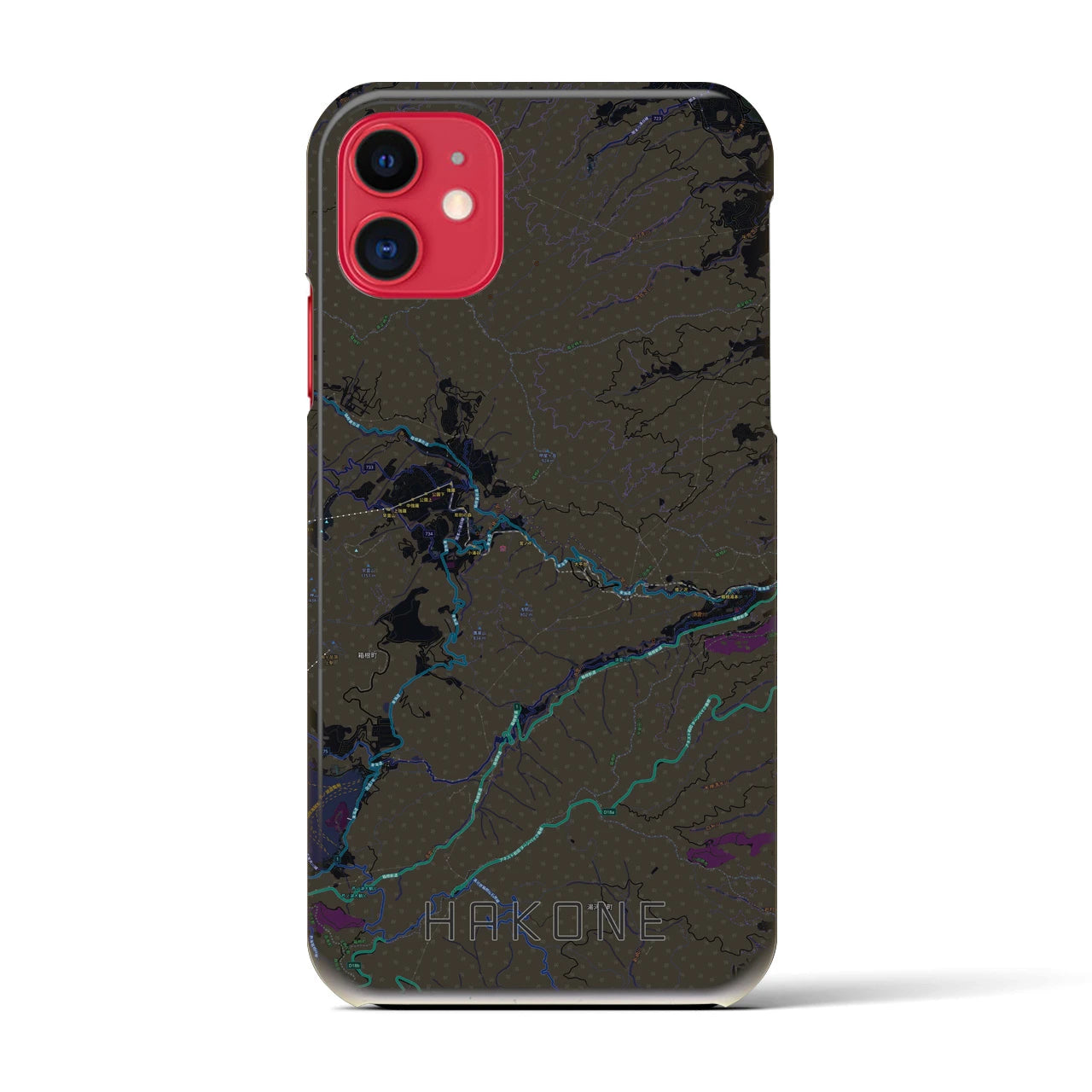 【箱根(神奈川県)】地図柄iPhoneケース(バックカバータイプ)