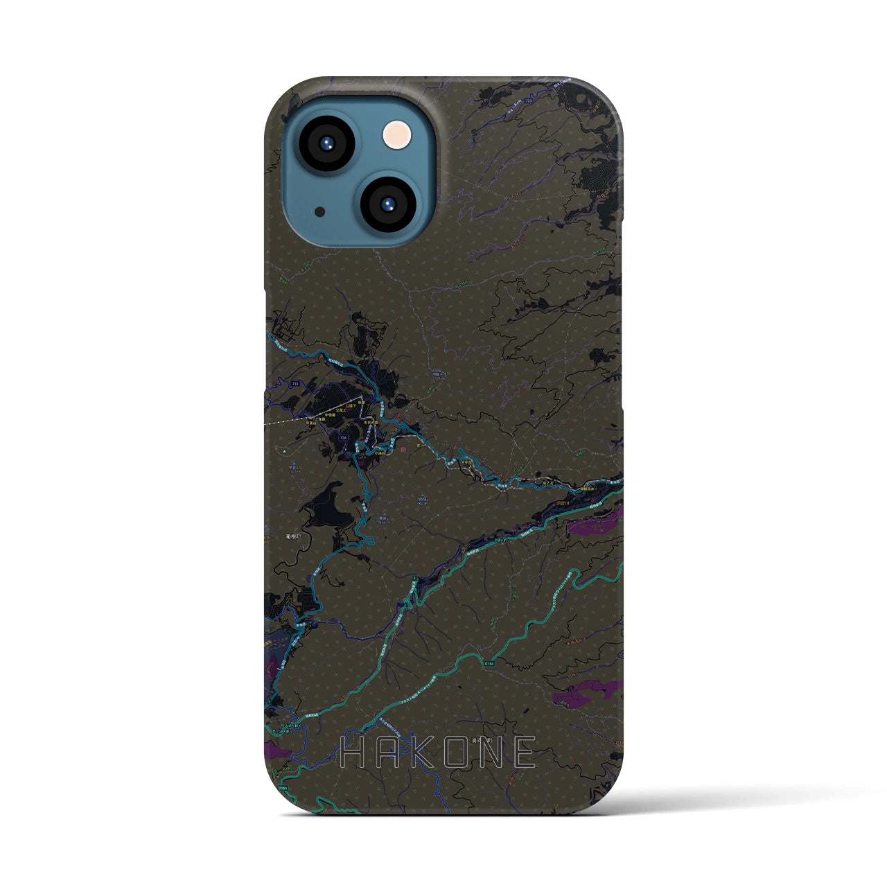 【箱根(神奈川県)】地図柄iPhoneケース(バックカバータイプ)