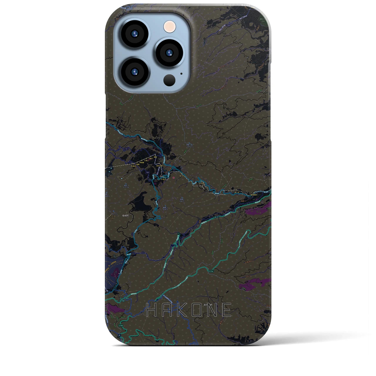 【箱根(神奈川県)】地図柄iPhoneケース(バックカバータイプ)