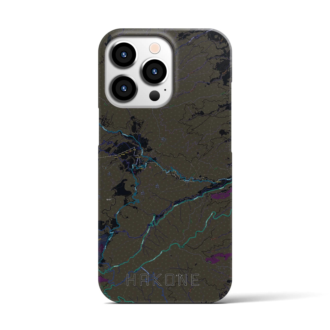【箱根(神奈川県)】地図柄iPhoneケース(バックカバータイプ)