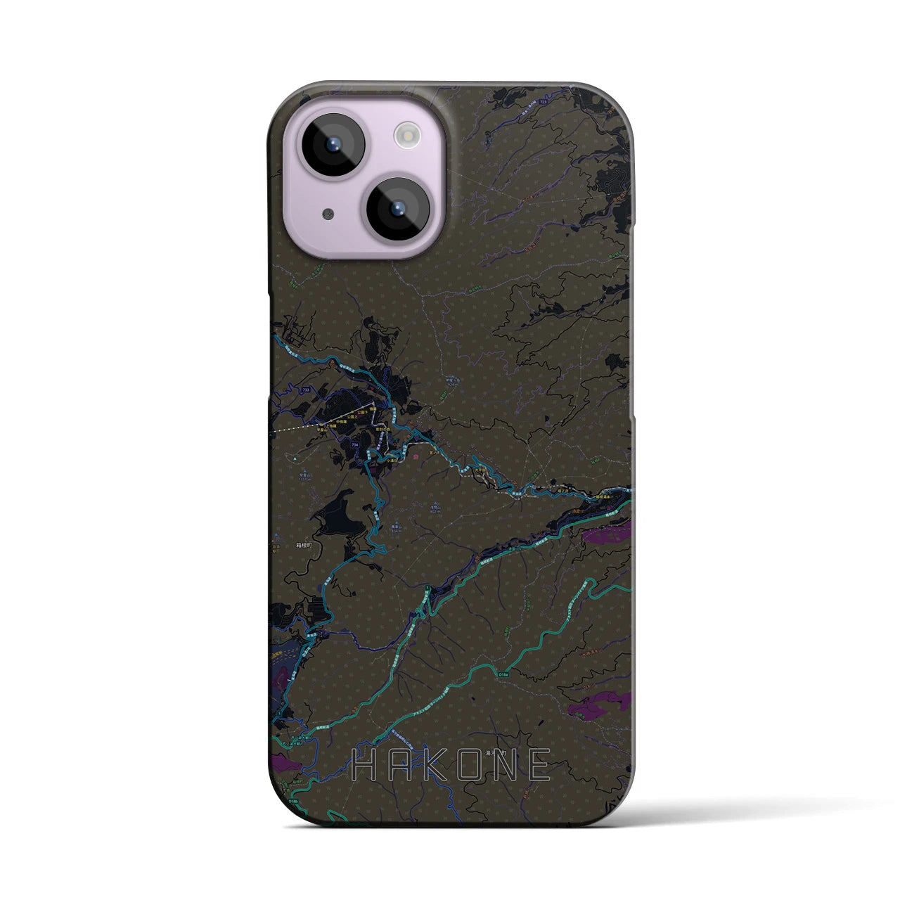【箱根(神奈川県)】地図柄iPhoneケース(バックカバータイプ)