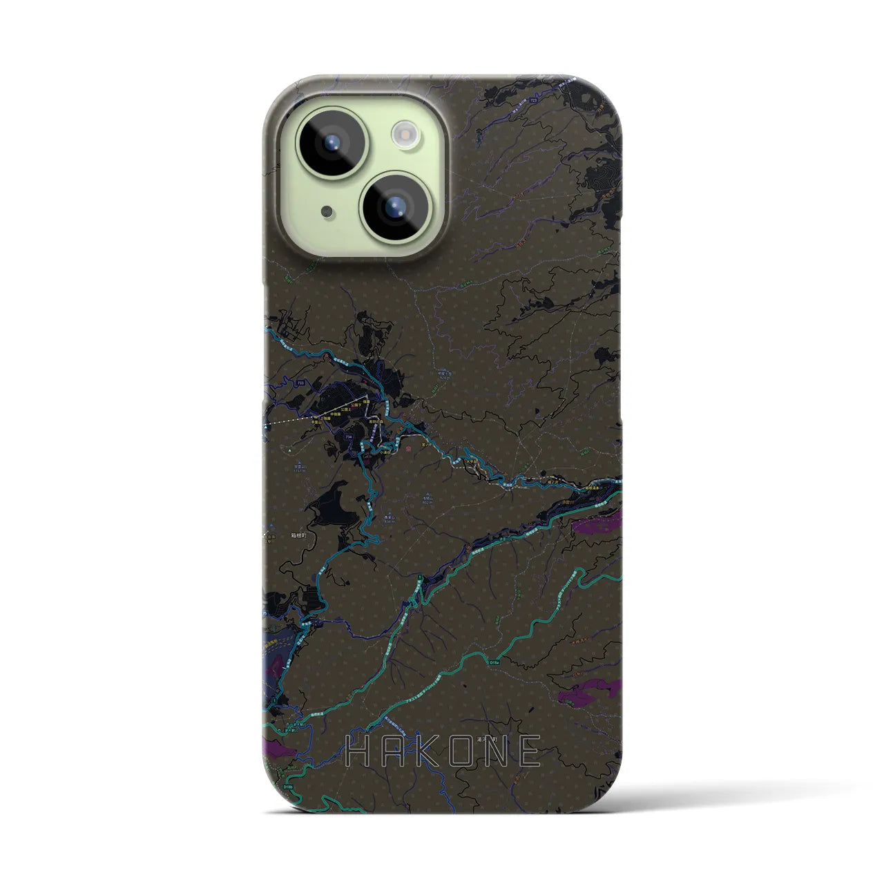 【箱根(神奈川県)】地図柄iPhoneケース(バックカバータイプ)