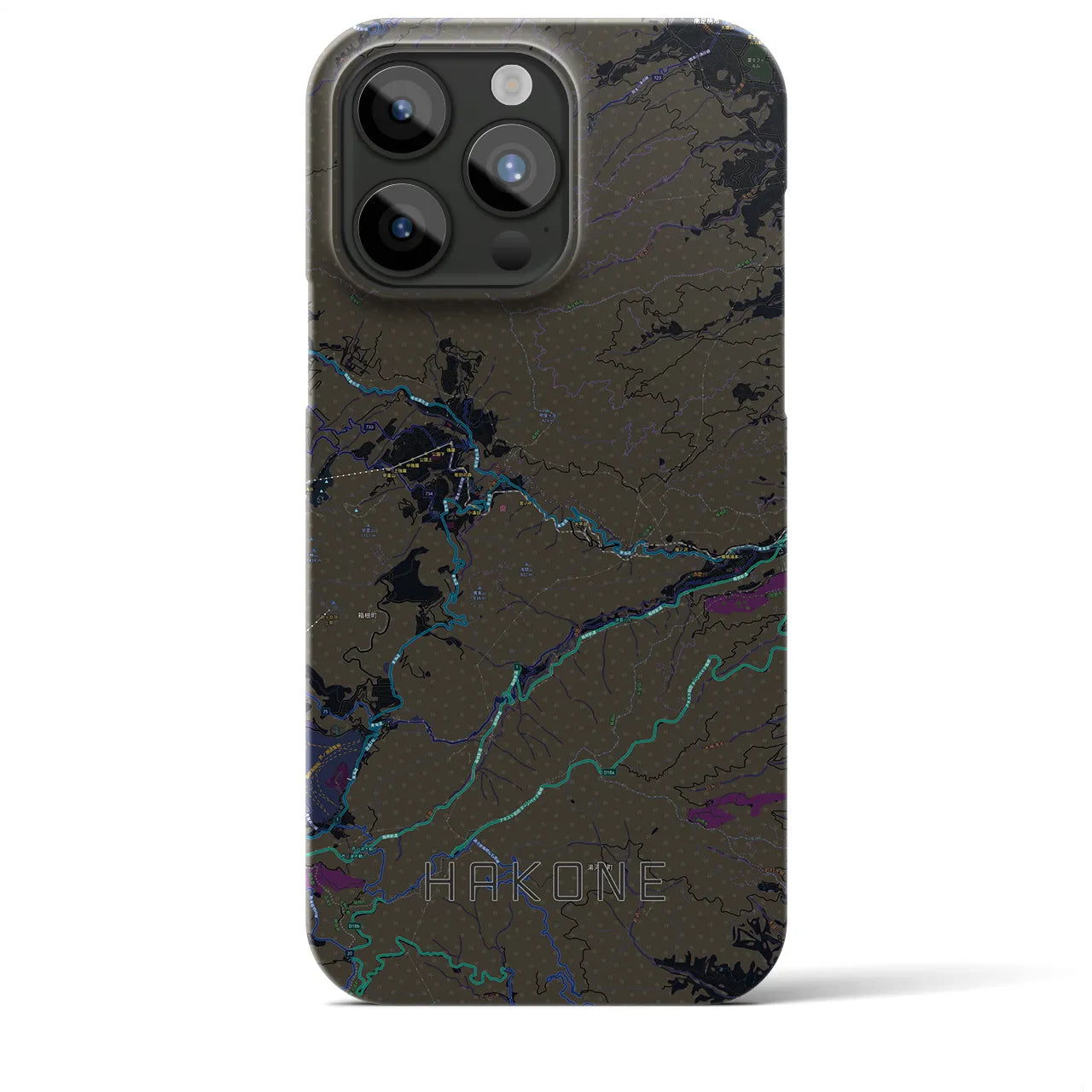 【箱根(神奈川県)】地図柄iPhoneケース(バックカバータイプ)