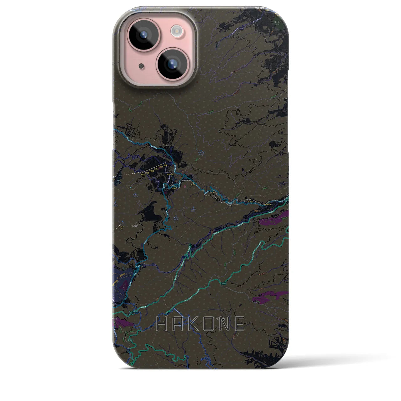 【箱根(神奈川県)】地図柄iPhoneケース(バックカバータイプ)