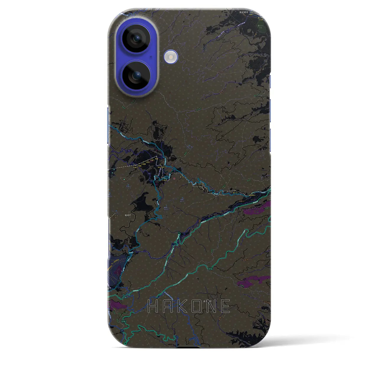 【箱根(神奈川県)】地図柄iPhoneケース(バックカバータイプ)