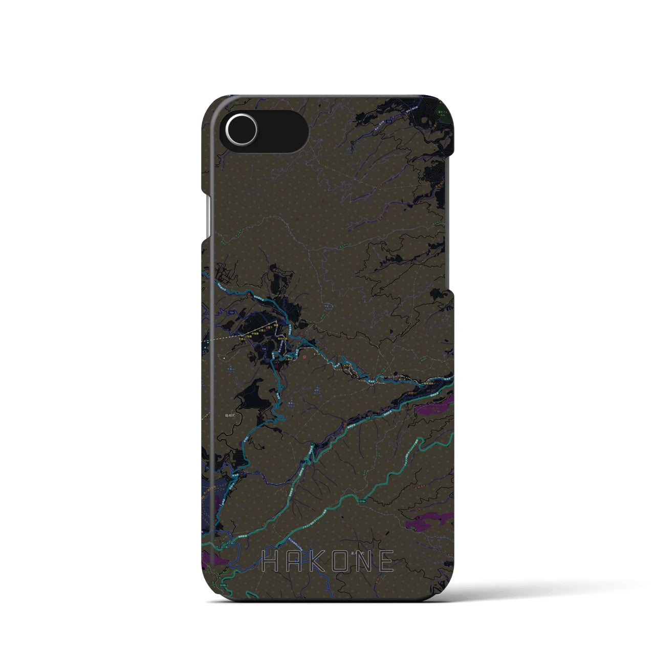 【箱根(神奈川県)】地図柄iPhoneケース(バックカバータイプ)