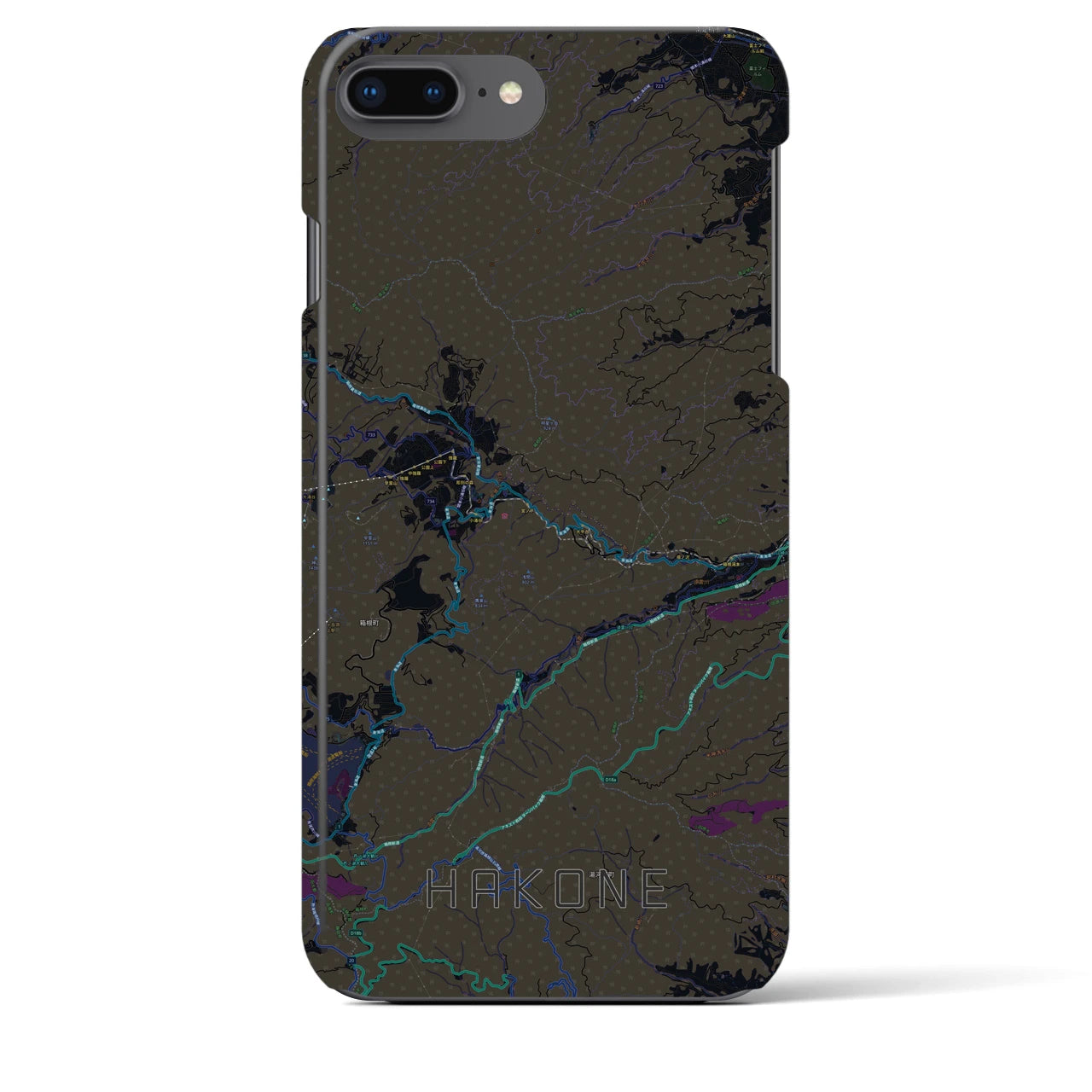 【箱根(神奈川県)】地図柄iPhoneケース(バックカバータイプ)