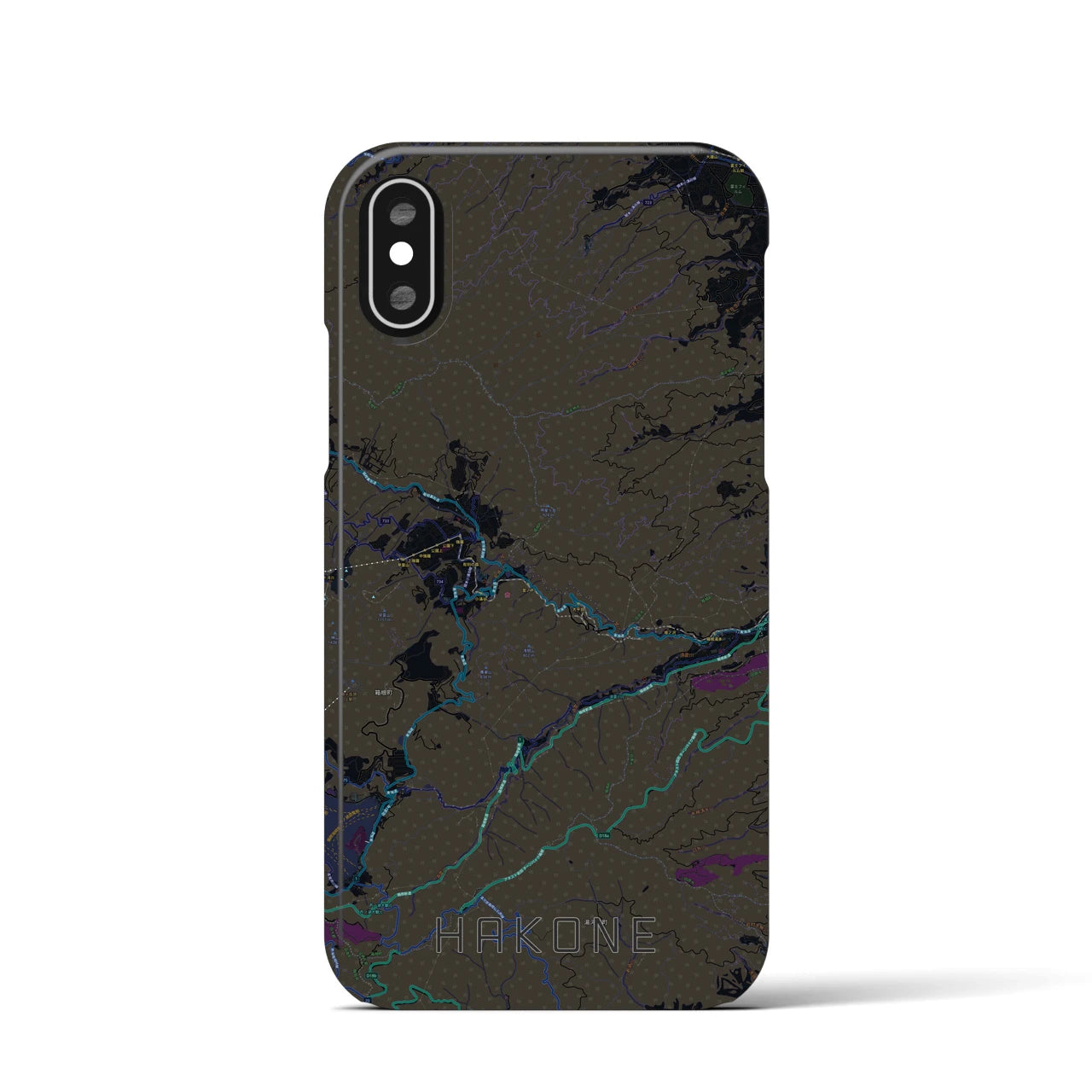 【箱根(神奈川県)】地図柄iPhoneケース(バックカバータイプ)