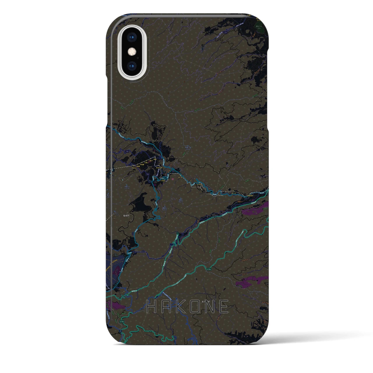 【箱根(神奈川県)】地図柄iPhoneケース(バックカバータイプ)