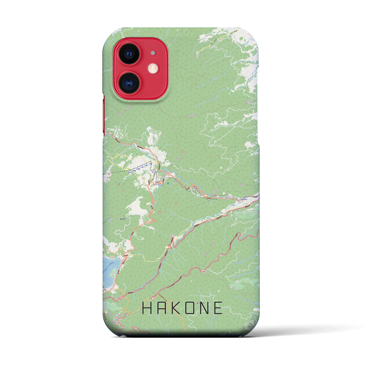 【箱根(神奈川県)】地図柄iPhoneケース(バックカバータイプ)
