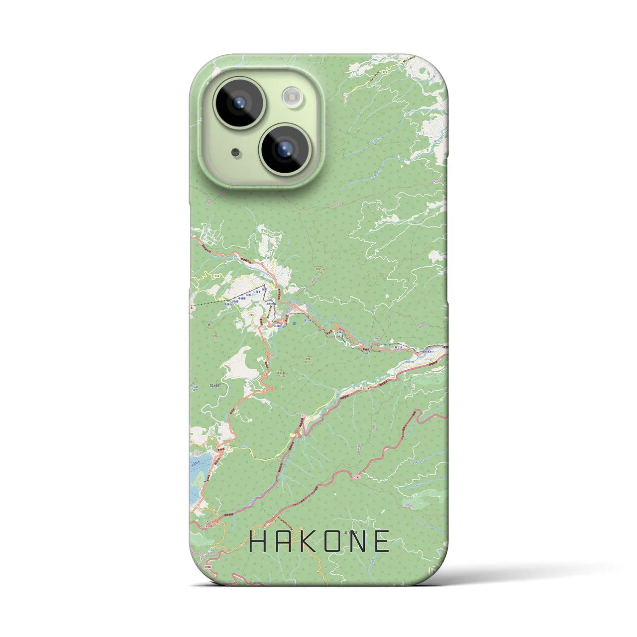 【箱根(神奈川県)】地図柄iPhoneケース(バックカバータイプ)