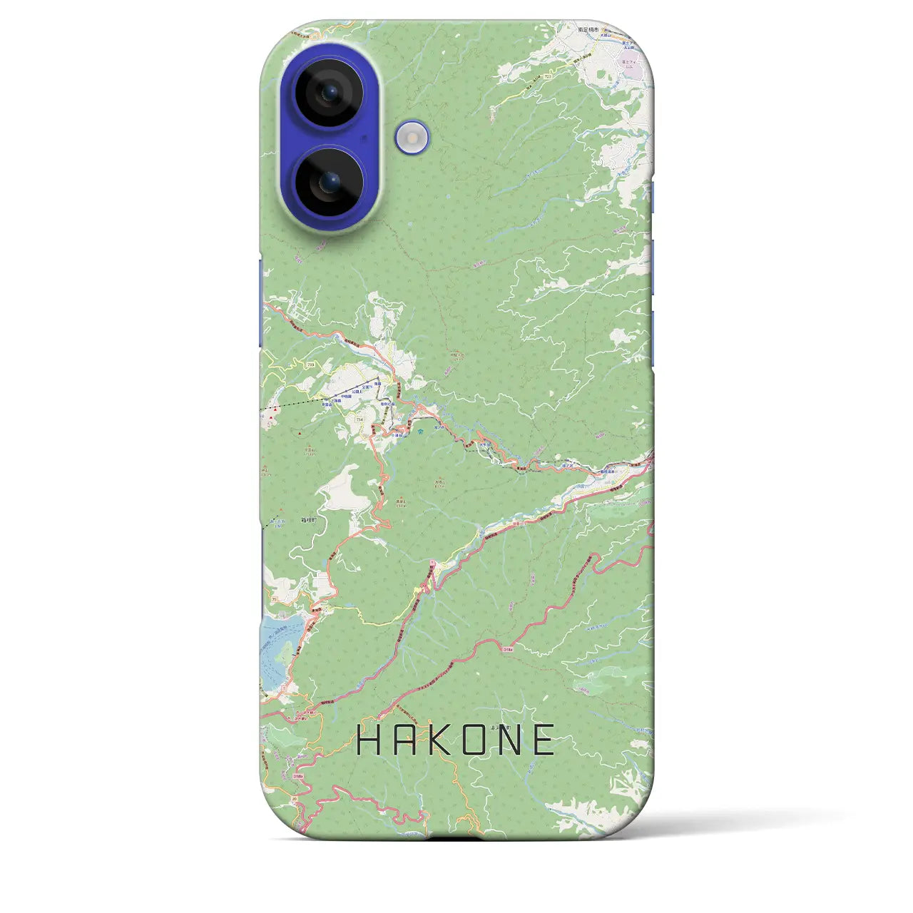 【箱根(神奈川県)】地図柄iPhoneケース(バックカバータイプ)ナチュラル・iPhone 16 Pro Max 用