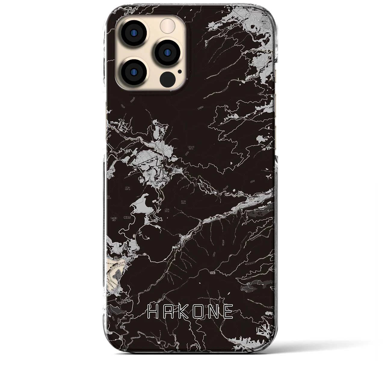 【箱根(神奈川県)】地図柄iPhoneケース(クリアタイプ)