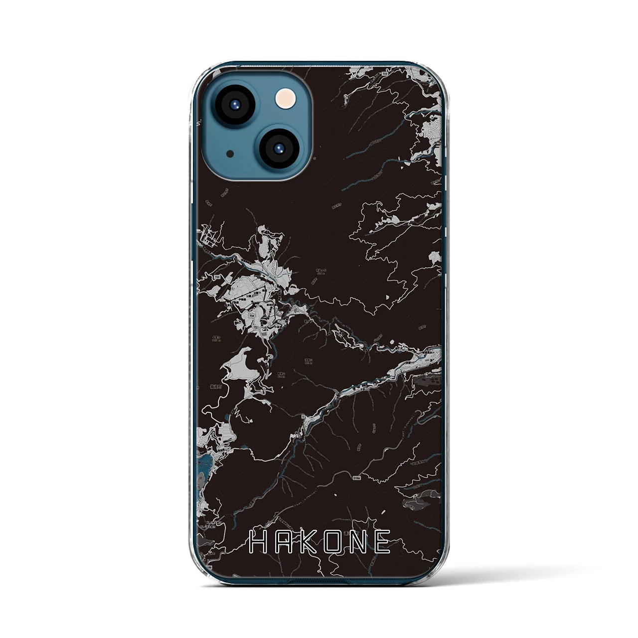 【箱根(神奈川県)】地図柄iPhoneケース(クリアタイプ)