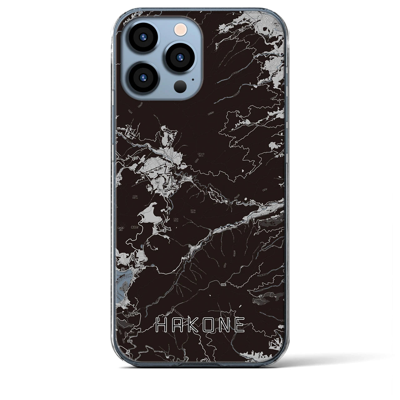 【箱根(神奈川県)】地図柄iPhoneケース(クリアタイプ)