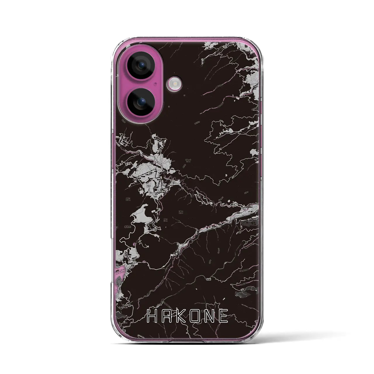 【箱根(神奈川県)】地図柄iPhoneケース(クリアタイプ)
