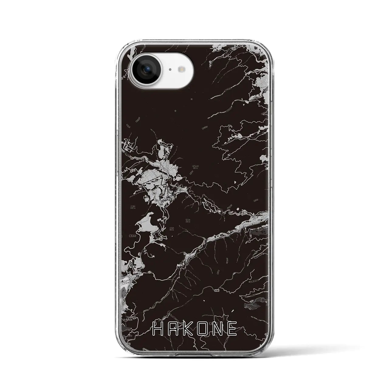 【箱根(神奈川県)】地図柄iPhoneケース(クリアタイプ)