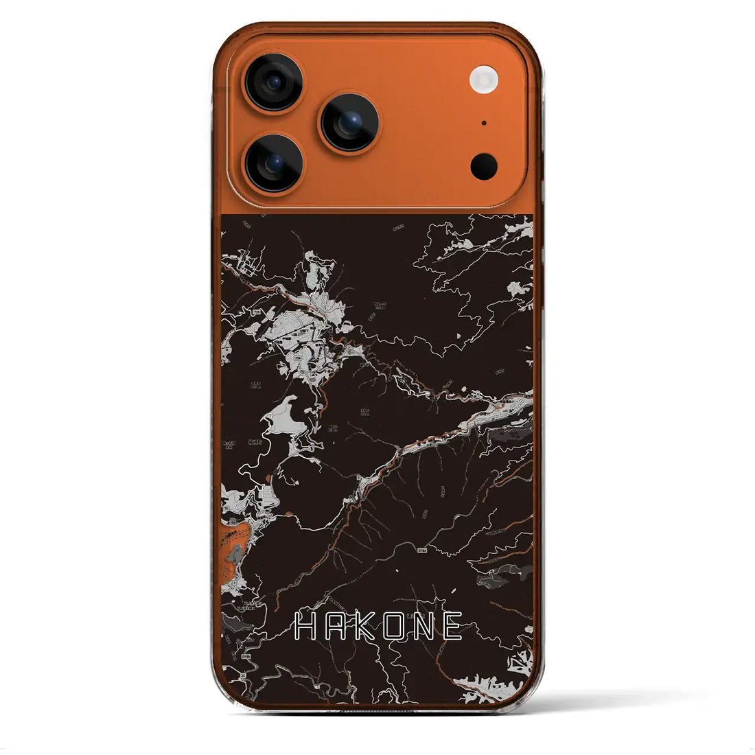 【箱根(神奈川県)】地図柄iPhoneケース(クリアタイプ)