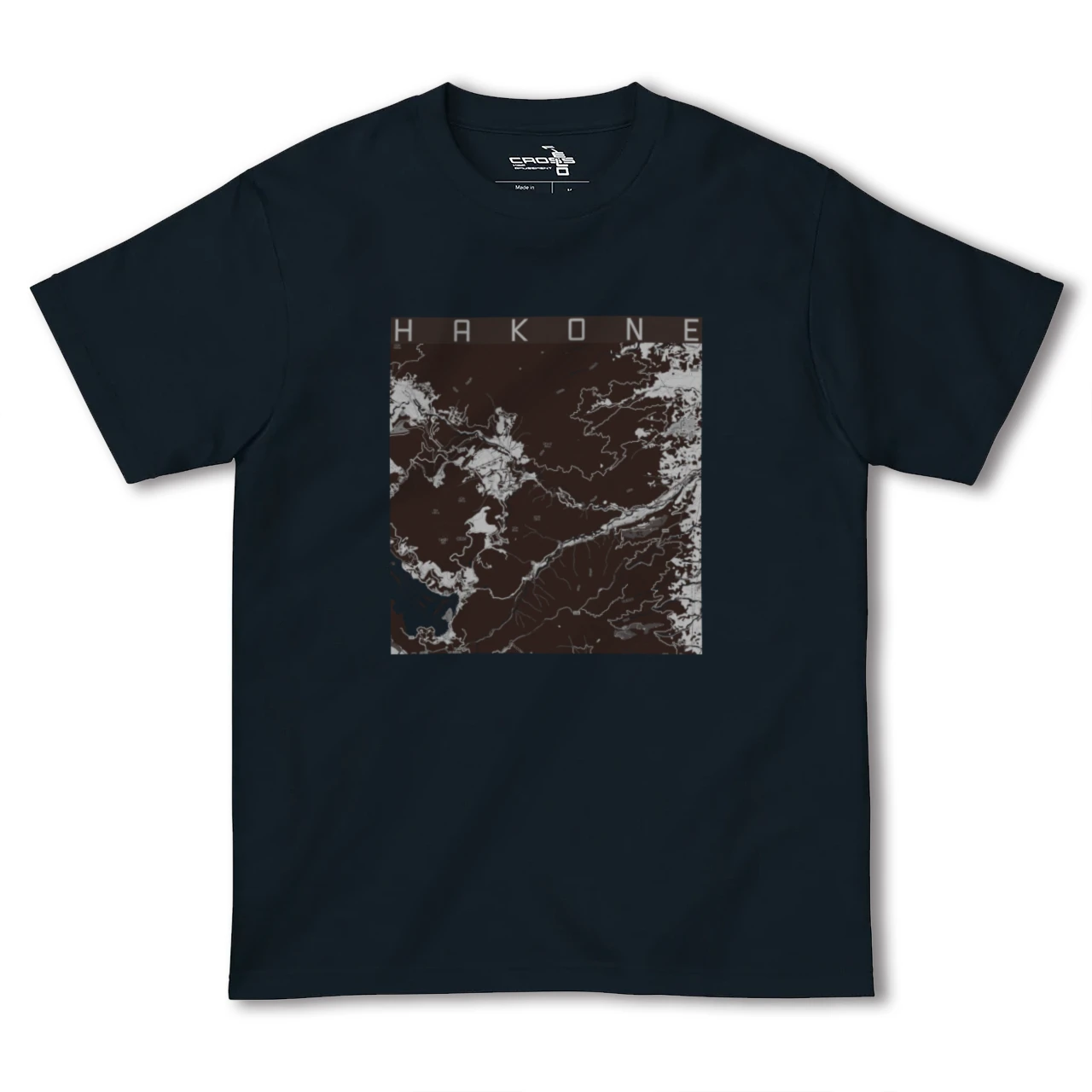 【箱根(神奈川県)】地図柄ヘビーウェイトTシャツ