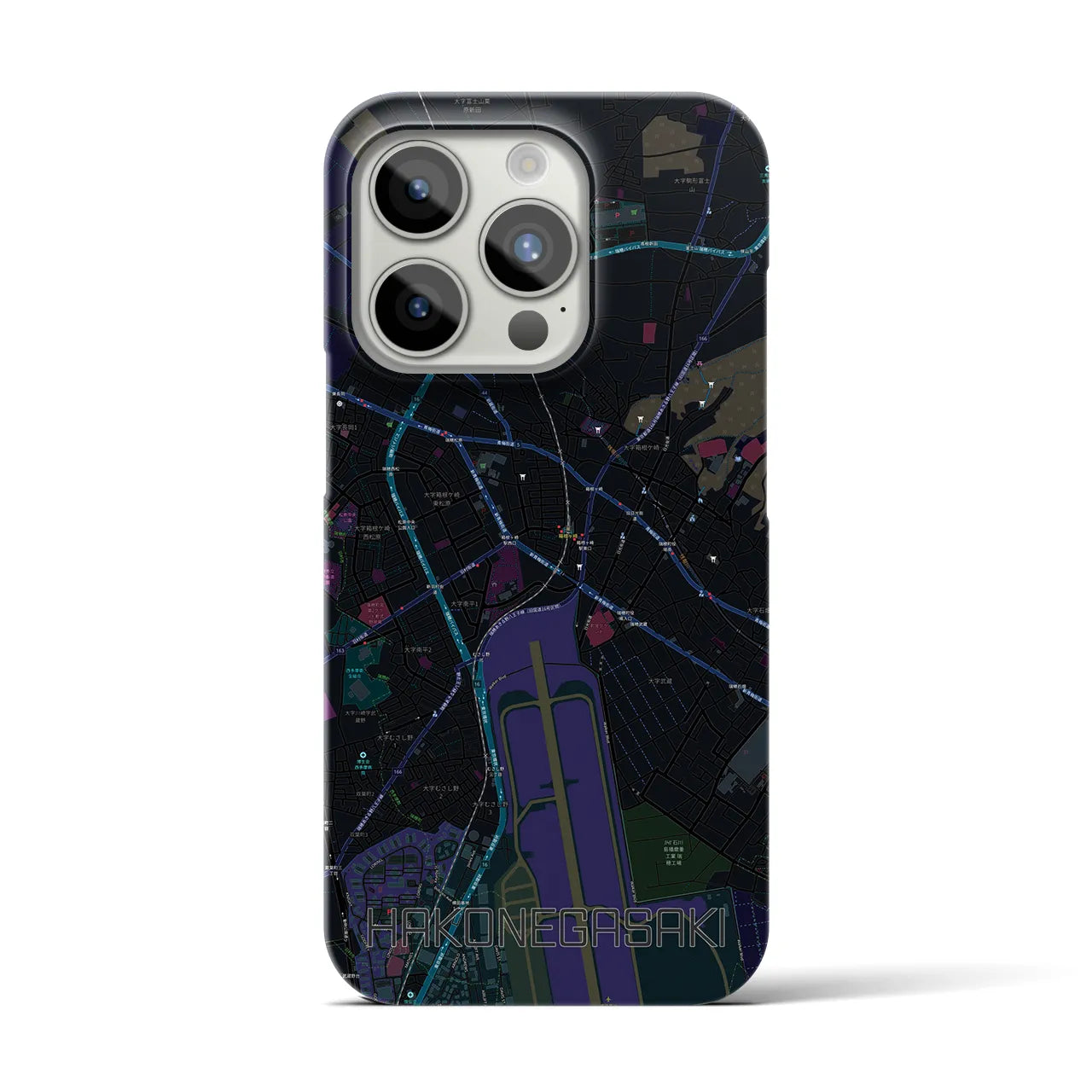 【箱根ケ崎(東京都)】地図柄iPhoneケース(バックカバータイプ)