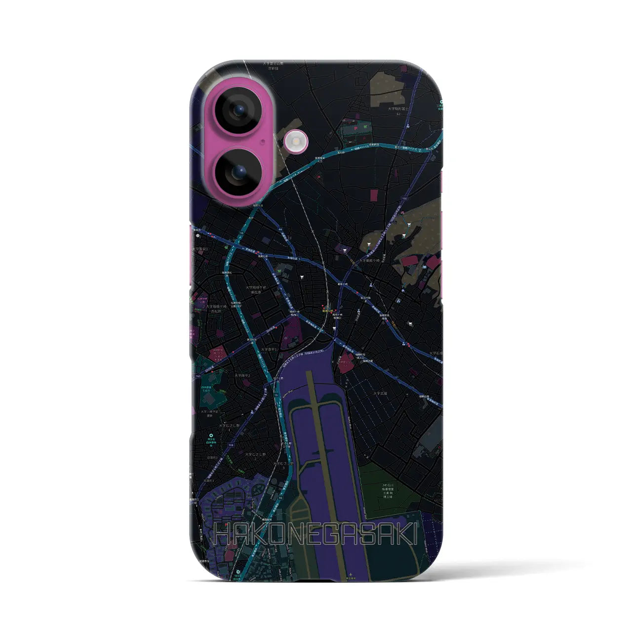 【箱根ケ崎(東京都)】地図柄iPhoneケース(バックカバータイプ)