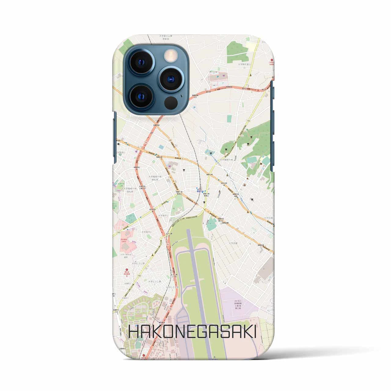 【箱根ケ崎(東京都)】地図柄iPhoneケース(バックカバータイプ)