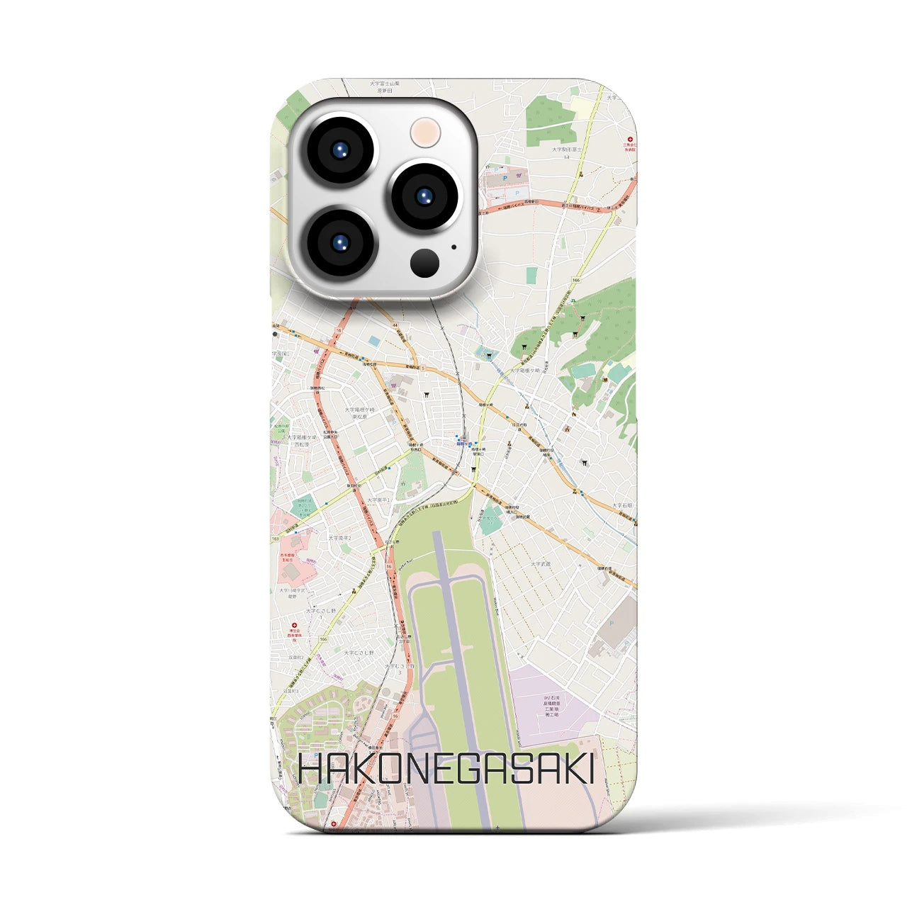 【箱根ケ崎(東京都)】地図柄iPhoneケース(バックカバータイプ)