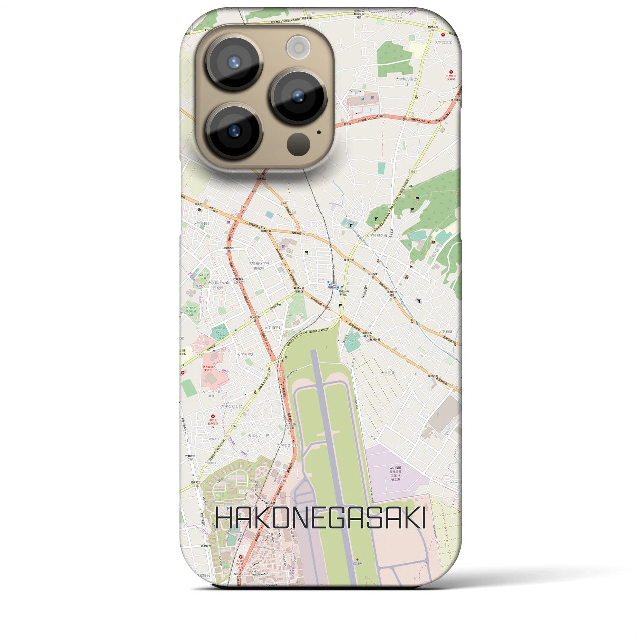 【箱根ケ崎(東京都)】地図柄iPhoneケース(バックカバータイプ)