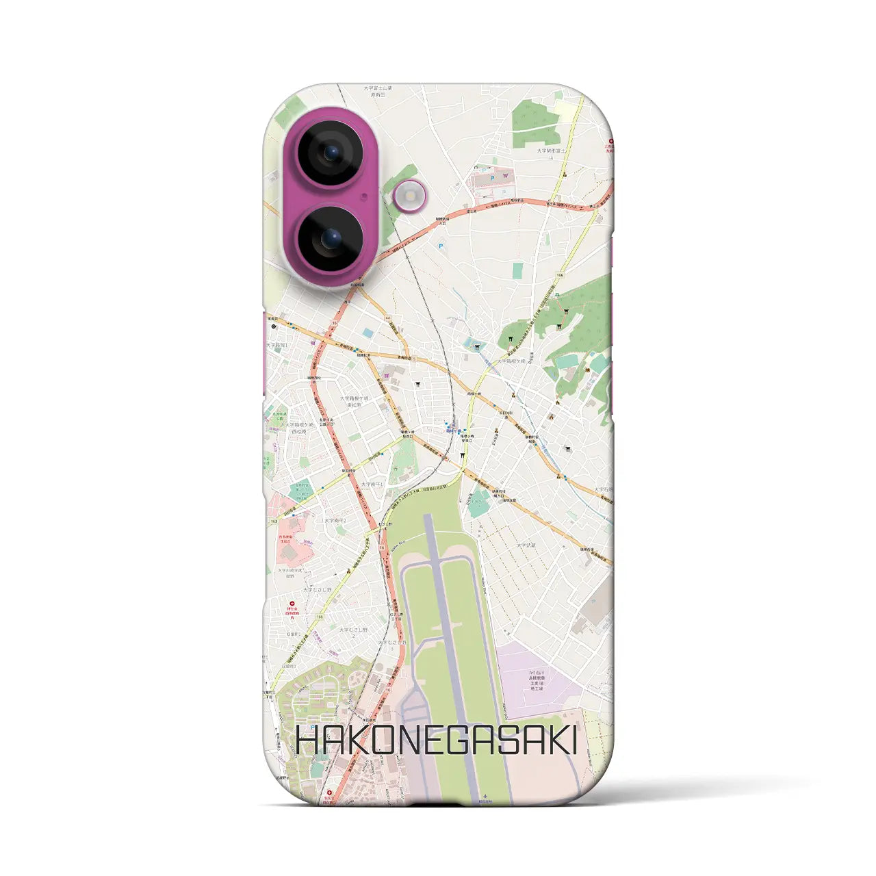 【箱根ケ崎(東京都)】地図柄iPhoneケース(バックカバータイプ)