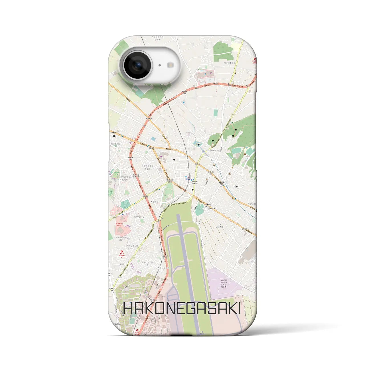 【箱根ケ崎(東京都)】地図柄iPhoneケース(バックカバータイプ)