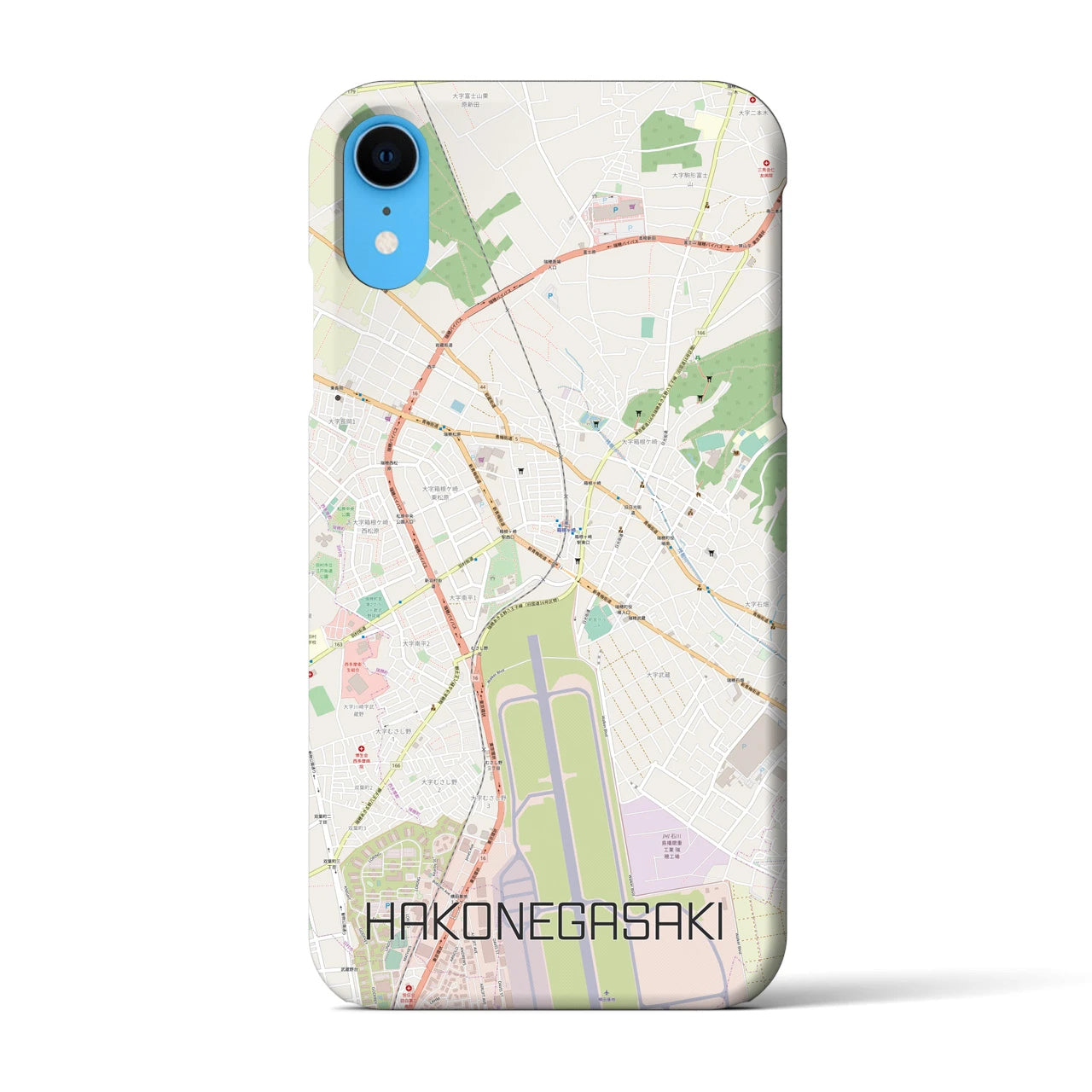 【箱根ケ崎(東京都)】地図柄iPhoneケース(バックカバータイプ)