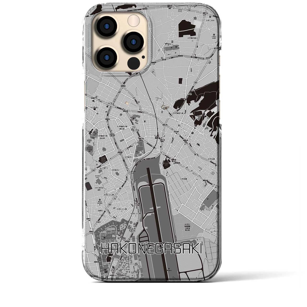 【箱根ケ崎(東京都)】地図柄iPhoneケース(クリアタイプ)