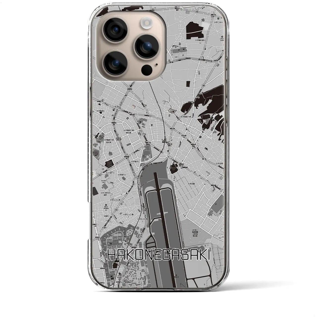 【箱根ケ崎(東京都)】地図柄iPhoneケース(クリアタイプ)