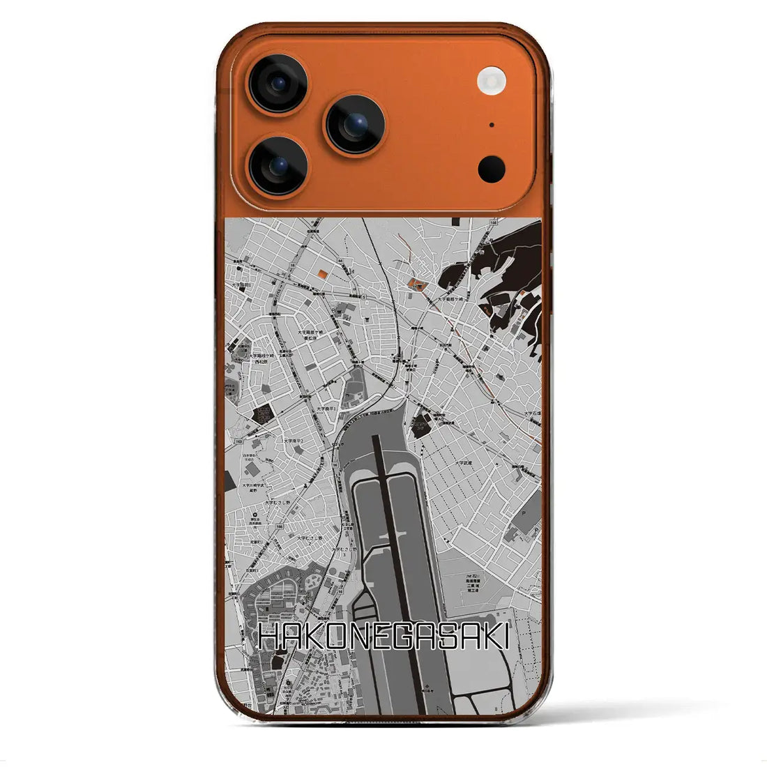 【箱根ケ崎(東京都)】地図柄iPhoneケース(クリアタイプ)