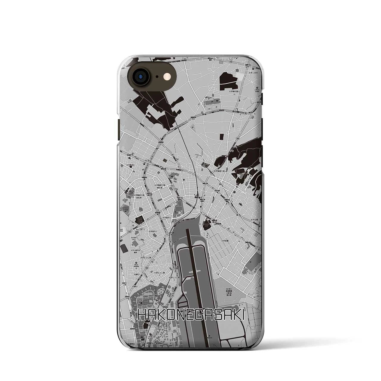 【箱根ケ崎(東京都)】地図柄iPhoneケース(クリアタイプ)