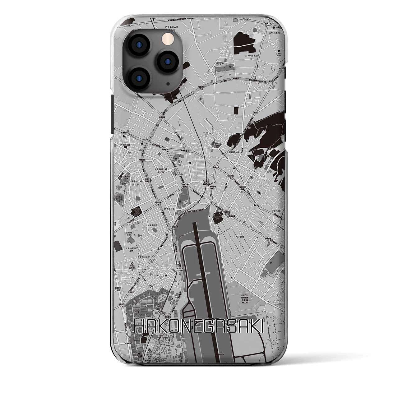 【箱根ケ崎(東京都)】地図柄iPhoneケース(クリアタイプ)