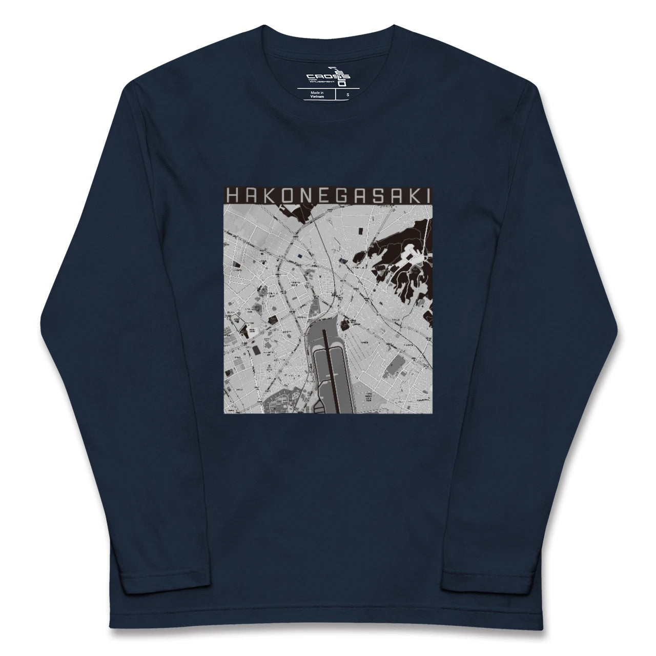 【箱根ケ崎(東京都)】地図柄ロングスリーブTシャツ