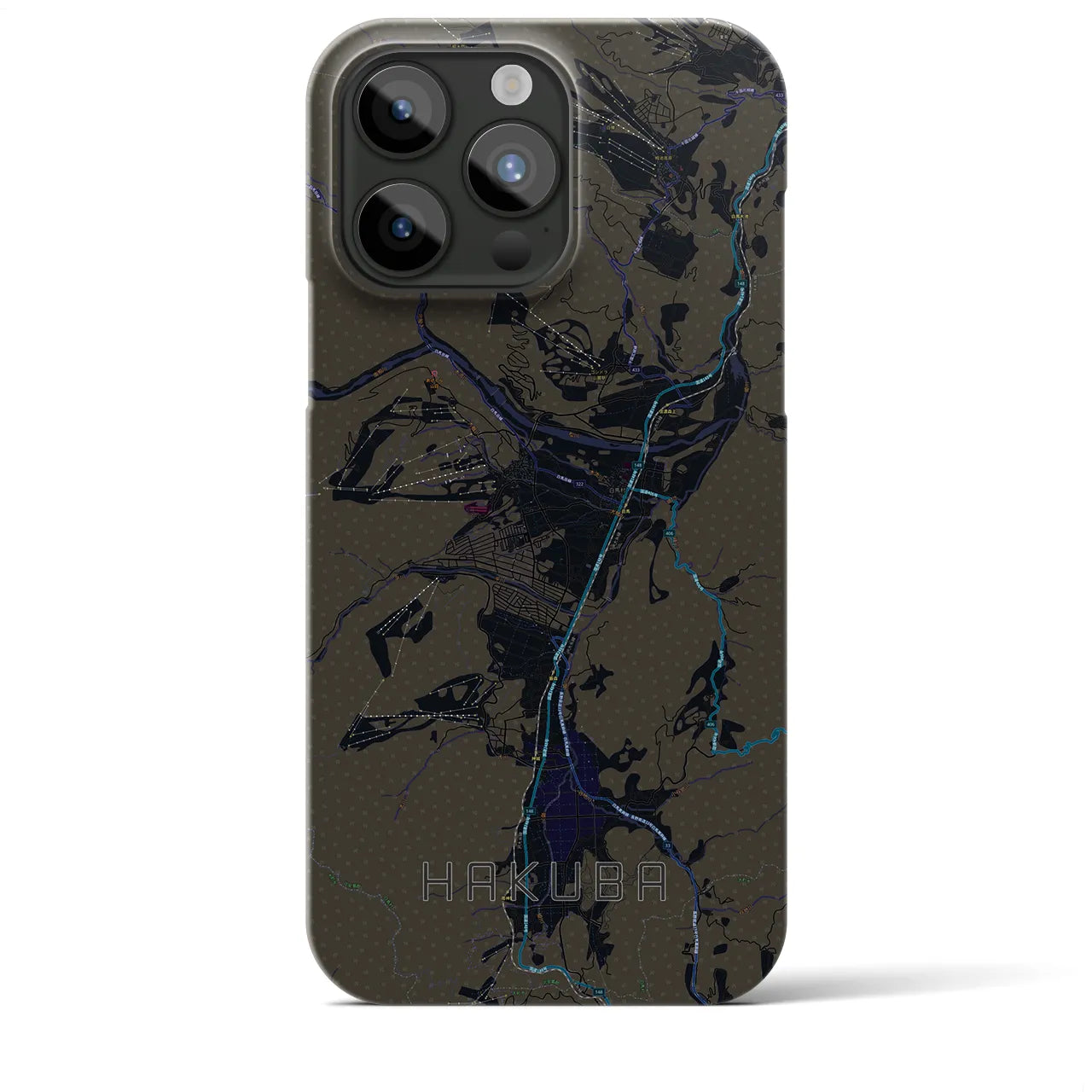 【白馬(長野県)】地図柄iPhoneケース(バックカバータイプ)